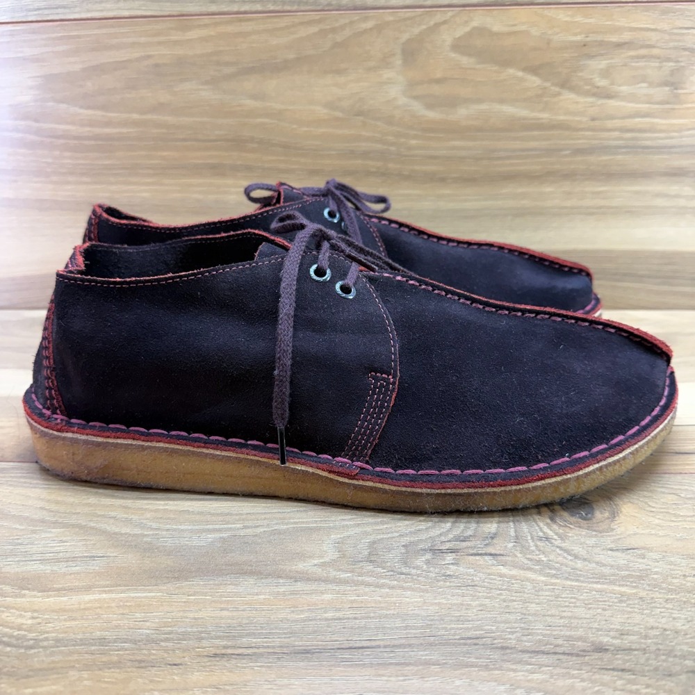 Clarks Originals Desert Trek Mens Chukka Boot 12 M Dark Brown Suede Crepe Gum